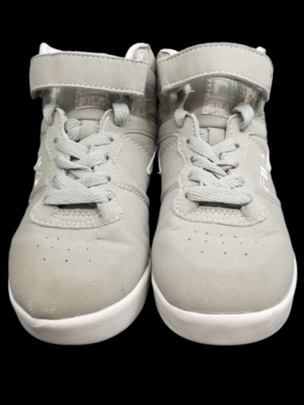 FILA BOYS/GIRLS GRAY HIGH TOP SNEAKERS SIZE - 12